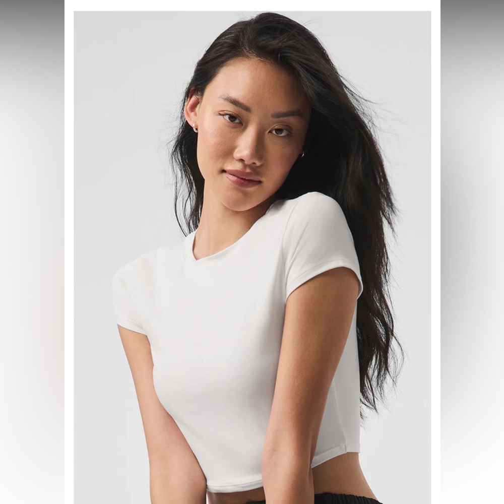 Alo | Alosoft Crop Finesse Short Sleeve Tee